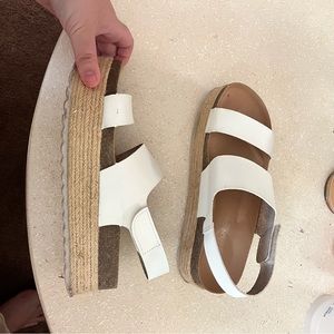 DIRTY LAUNDRY White Strap Espadrille Platform Sandals size 9
